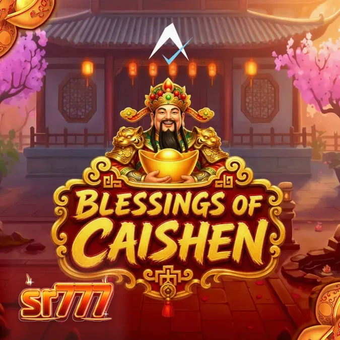 Tampilan visual slot Blessings of Caishen dengan simbol naga emas dan harimau api